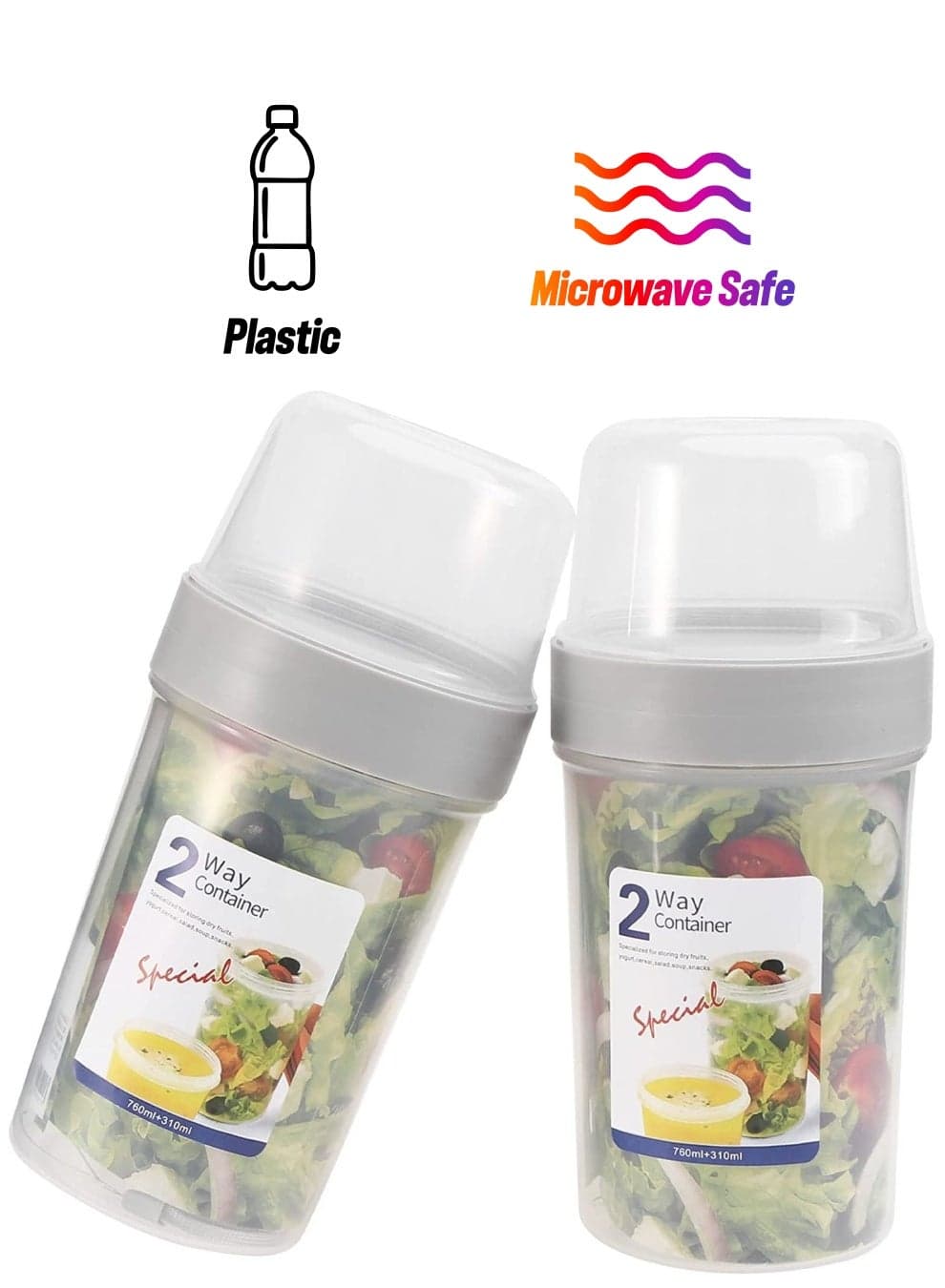 Cereal and Milk Container on the Go Double Layer Hiking Food Snack Cup Camping RV Storage Organization Crunch Yogurt