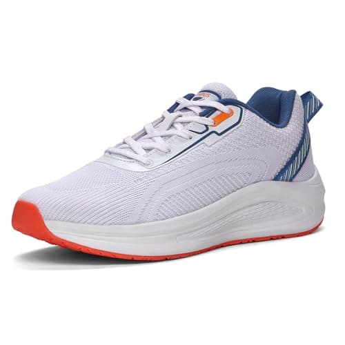 Campus Men's Plush Running Shoes WHT/R.Slate - 10UK/India