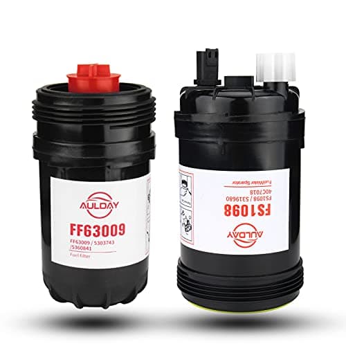 AULDAY FF63009 FS1098 Fuel Filter/Water Separator PCV Valve Fits for Cummins Wirtgen W100CFI W120CFI W130CFI B6.7 ISB6.7/QSB6.7 ISL8.9 ISL9/QSL9 L9 Diesel Engine Replace 5319680 5308722