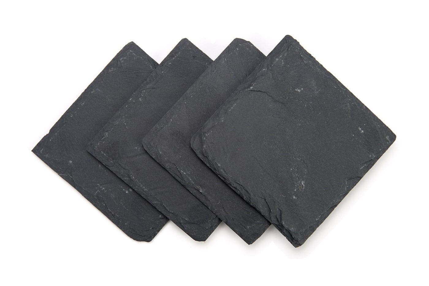 Slate Drink Coasters - Set of 4 - 4" x 4" By Trademark Innovations