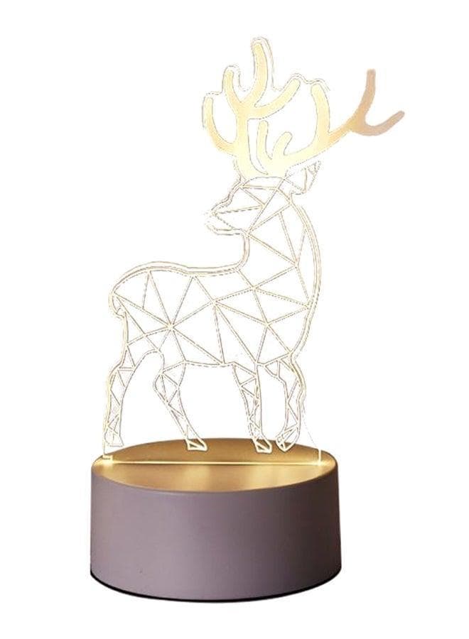 Sika Deer 3D Night Light Table Lamp White/Clear 20.5 x 14.5cm