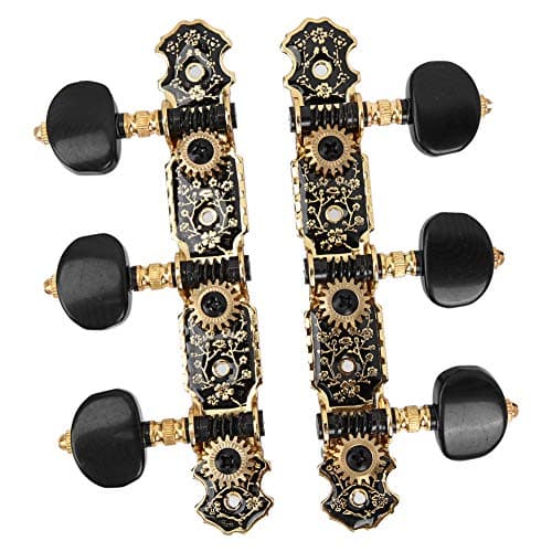 Acoustic Guitar Tuners, Precision 1:18 Gear Ratio Replacement Tuning Keys Machine Heads for Beginners Professionals Live Performance Studio Recording