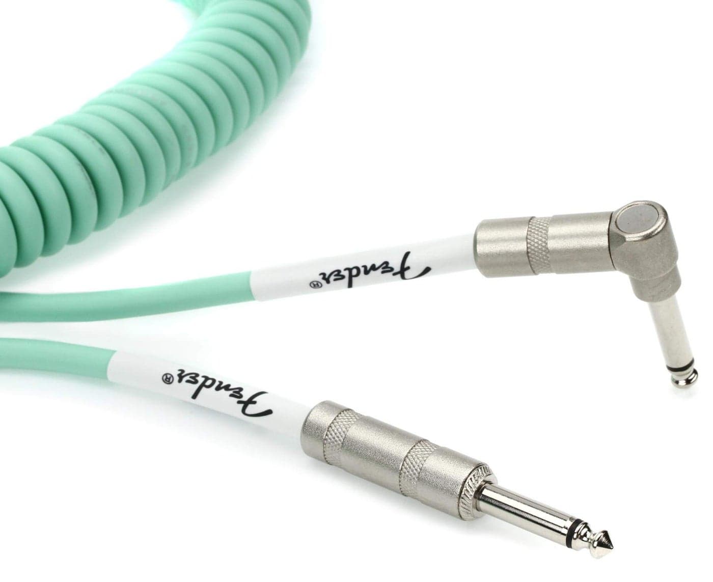 Fender Instrument Cable Original Series Coiled Straight-Angle 30Ft Surf Green 990823007