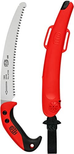 FELCO F640 Pruning Saw – Full-Stroke Pull-Cut Saw for Tree Trimming, Forestry & Outdoor Use | Tree Branch Cutter | Handsaw with Chrome-Plated 10" Blade, Ergonomic Handle, Locking Sheath with Belt Loop