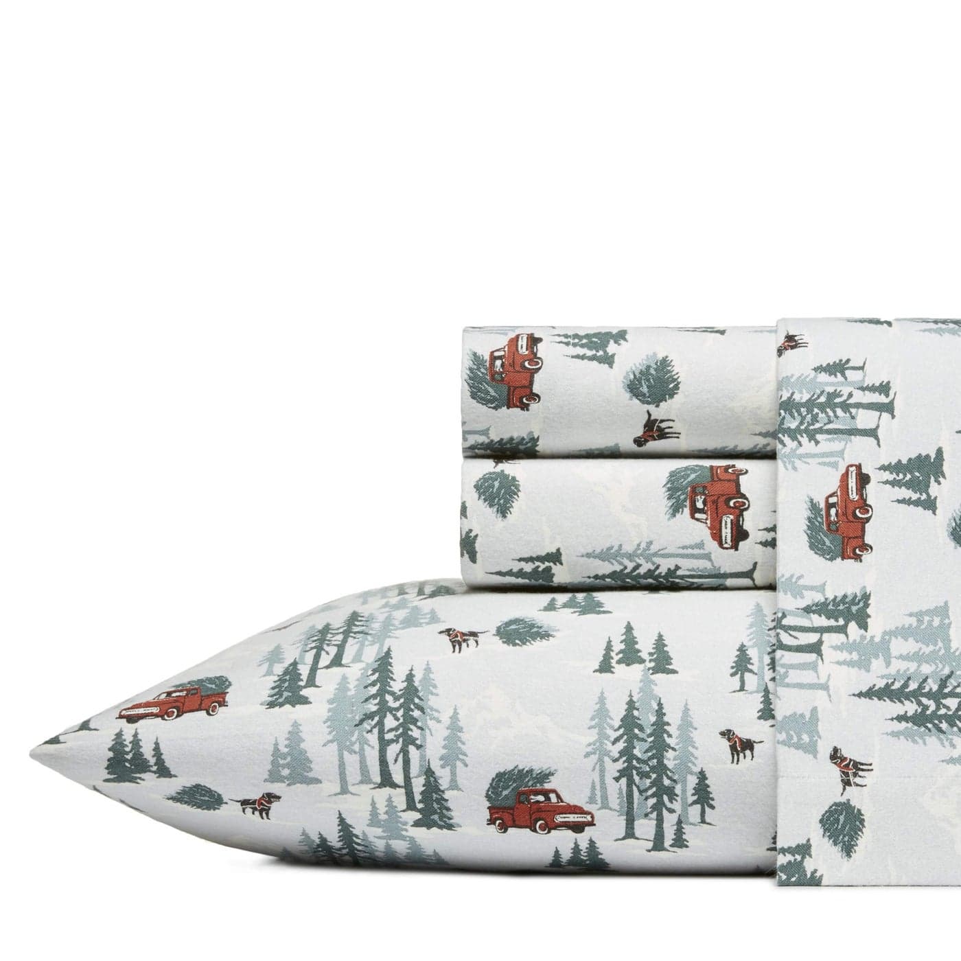 Eddie Bauer King Sheets Cotton Flannel Bedding Set Brushed For Extra Softness Cozy Home Decor Tree Farm King