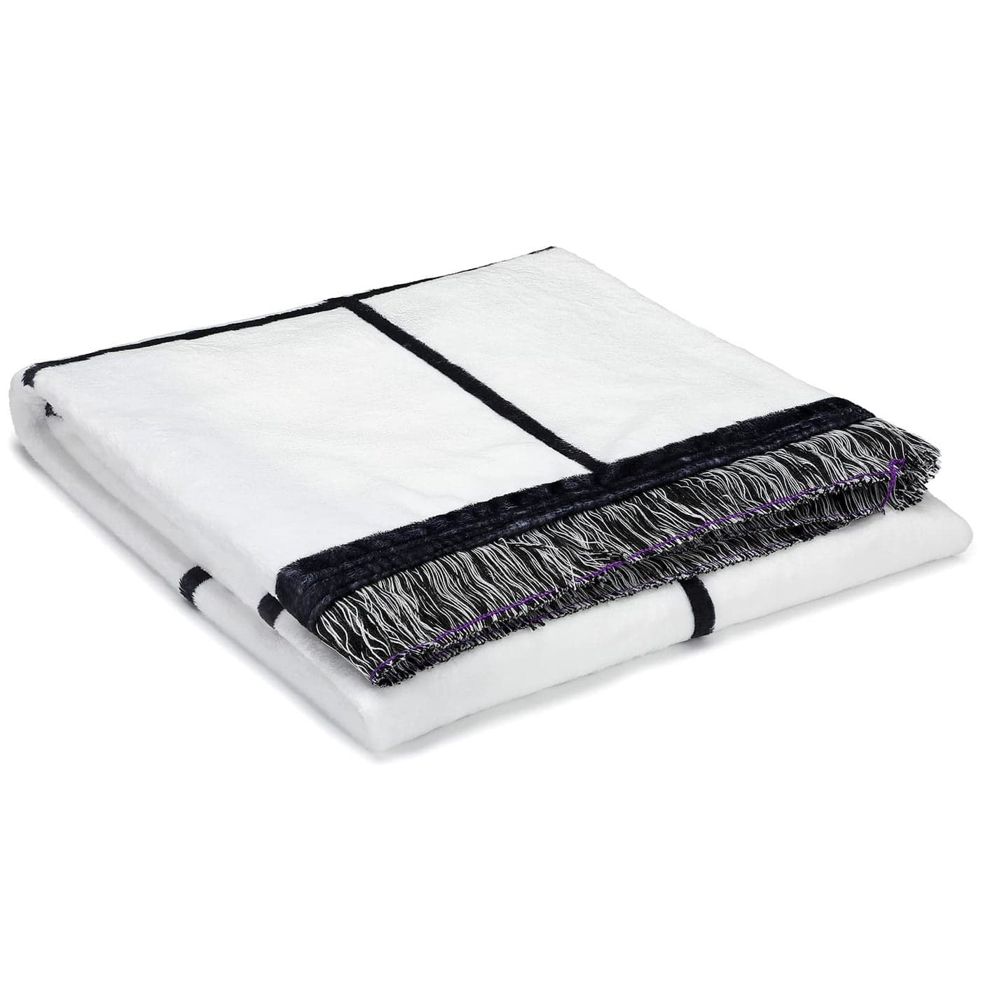 Tatuo Sublimation Blanket Personalized Throw Blanket with 20 Printable Panels Baby Printed Flannel Fleece with Tassels for Heat Press Home Sofa Bedroom60 x 40 Inch