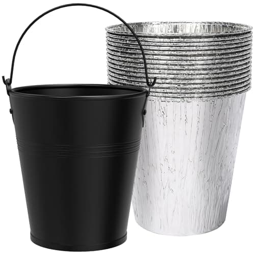 QuliMetal Drip Bucket for Oklahoma Joe's, Grill Grease Bucket Fits Most Offset Smokers, Black