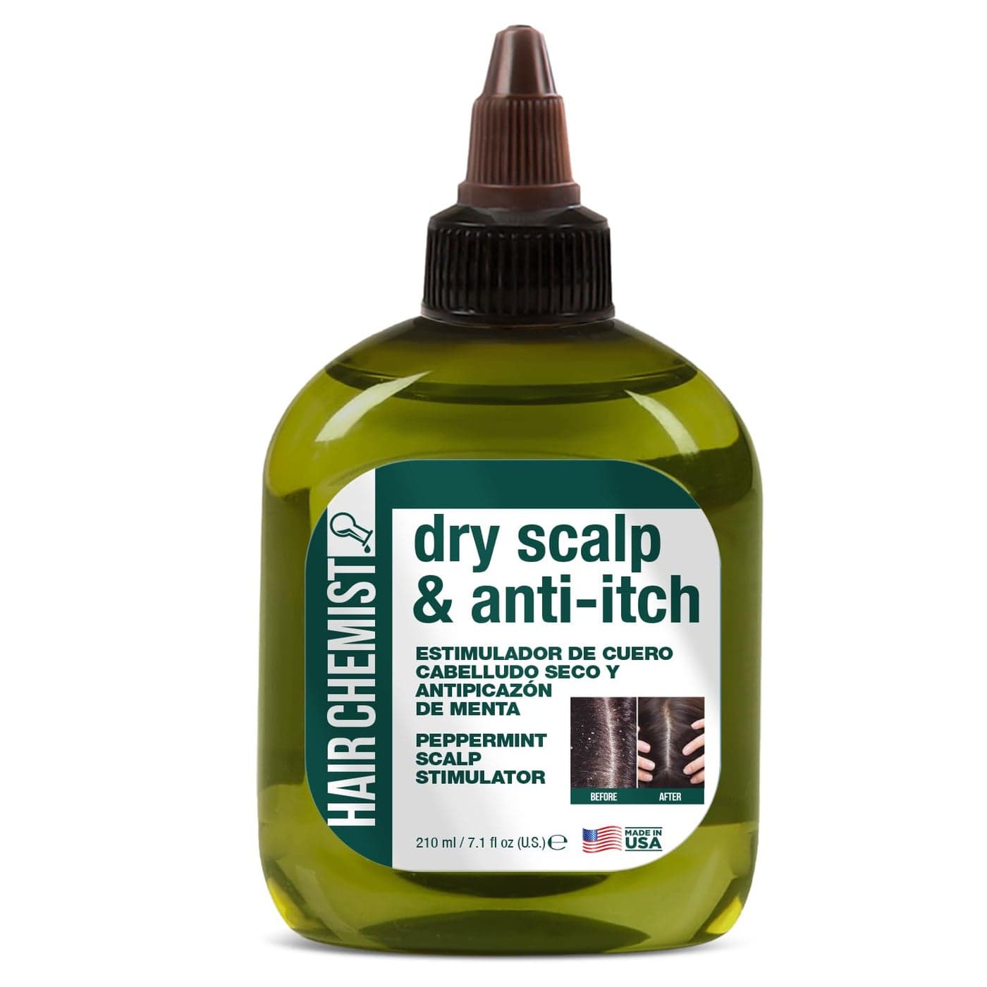 Hair Chemist Peppermint Scalp Stimulator for Dry Scalp & Anti-Itch - Soothing Solution 7.1 Ounces