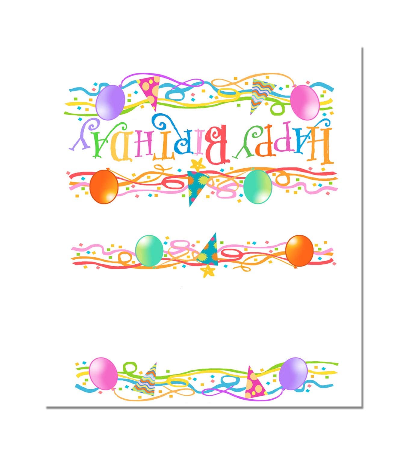 Stonehouse Collection Birthday Party Place Cards 25 Happy Birthday Guest Seating Name Cards Party Table Tents Name Cards Balloons Confetti