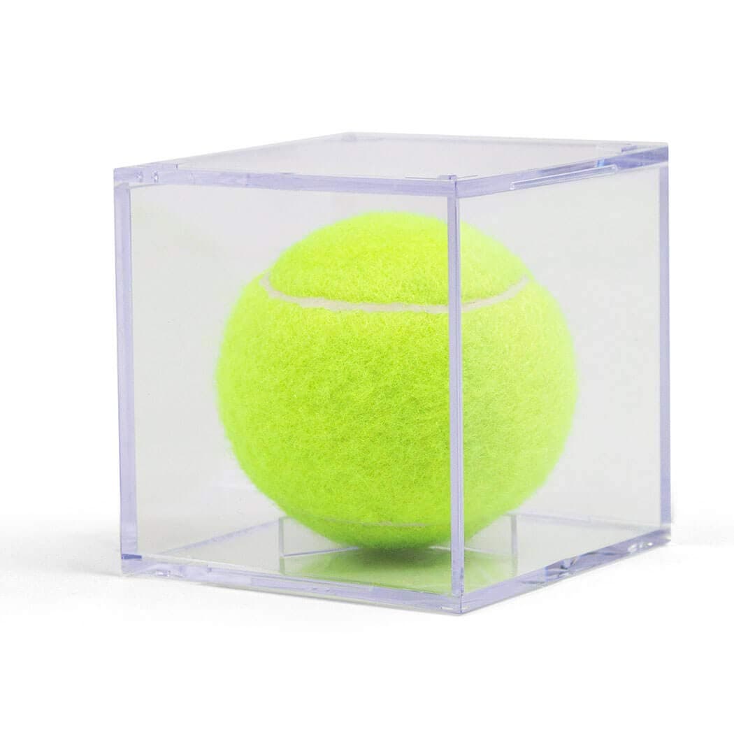 ChalkTalkSPORTS Square Acrylic Display Case Tennis Ball Holder Single