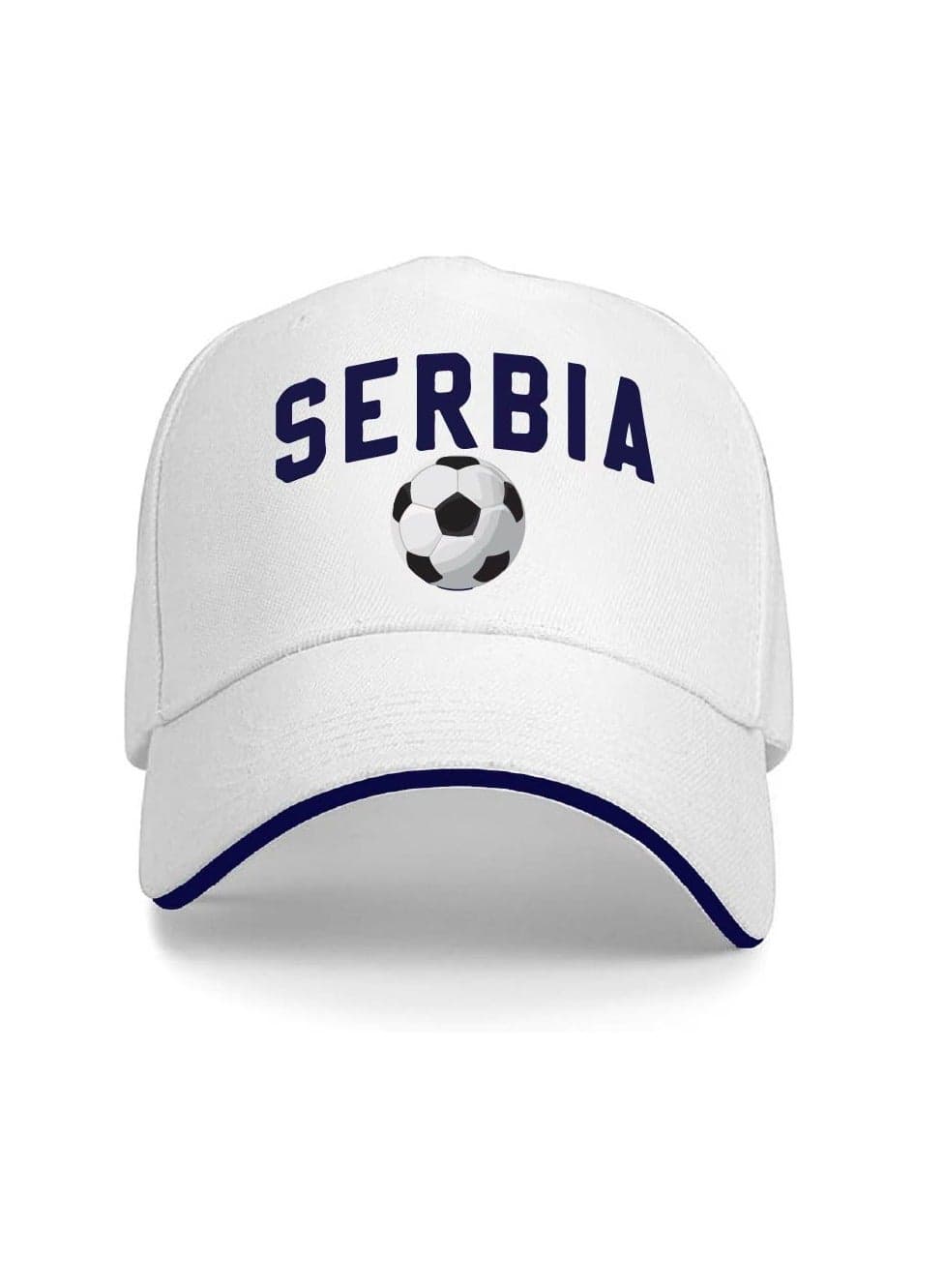 Serbia Unisex Adult Football Cap for Both Men and Women With Metal Adjustable Buckle Closure - Perfect for Football Fans, Match Days, Outdoor Activities, and Everyday Wear