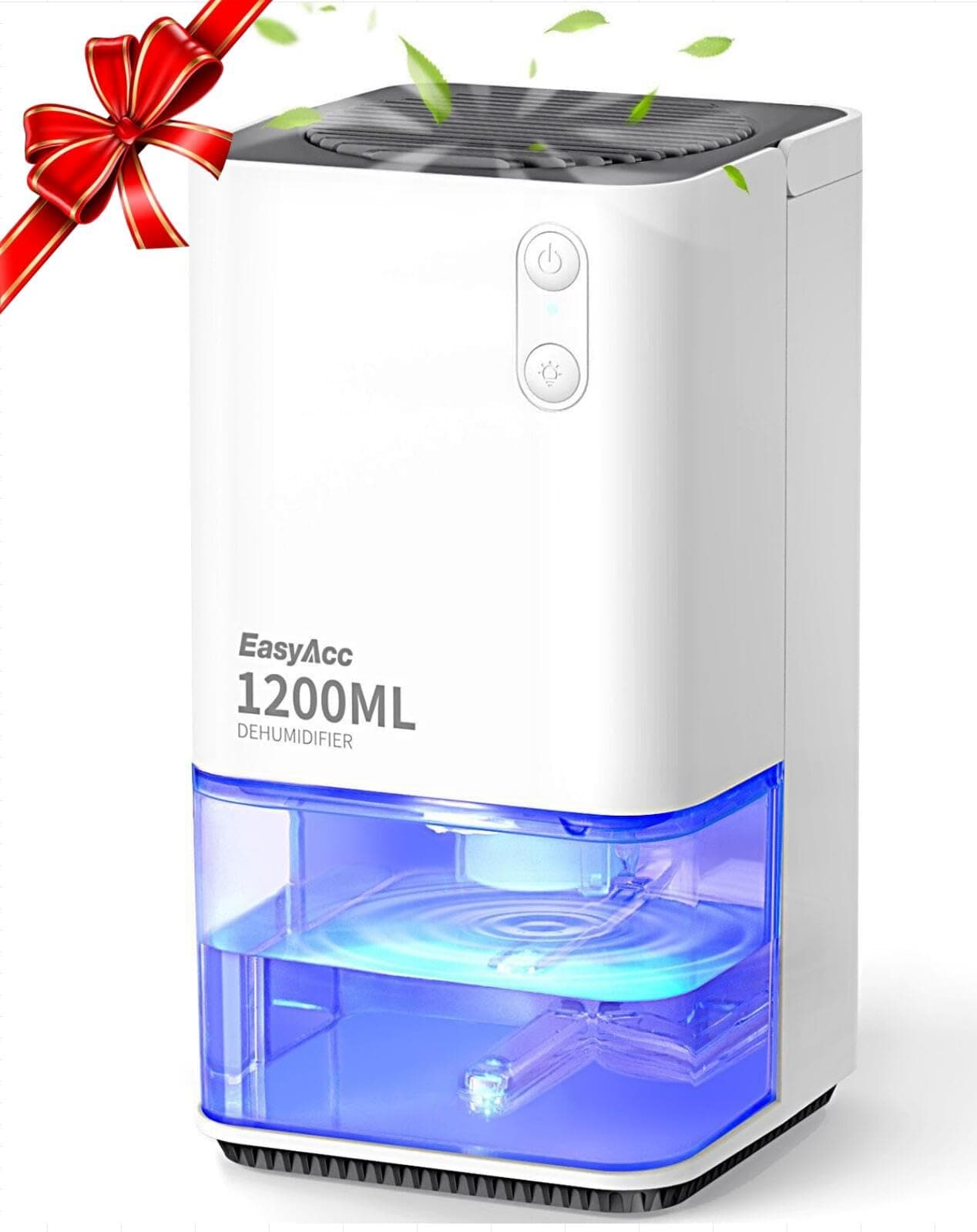 EasyAcc Electric Dehumidifier 1200 ml Small Quiet Portable Mini Room Dehumidifier Automatic Against Moisture for OfficeBedroomBathroom Coloured Night Light