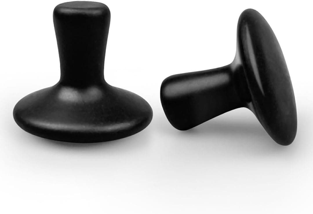 2 Pcs Mushroom Shaped Hot Stones Gua Sha Facial Tools Natural Basalt Stones Hot Rock Massage Tools for Body Face Home SPA Relaxing