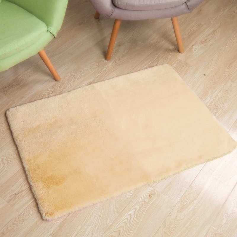 Hometail Fluffy Soft AntiSlip Golden Doormat Water Absorbent Washable Thick Microfiber High Density Fur NonShedding Bath Mat Dirt Trapping Rug Door Mats 40X60 CM Golden 16x24 inch