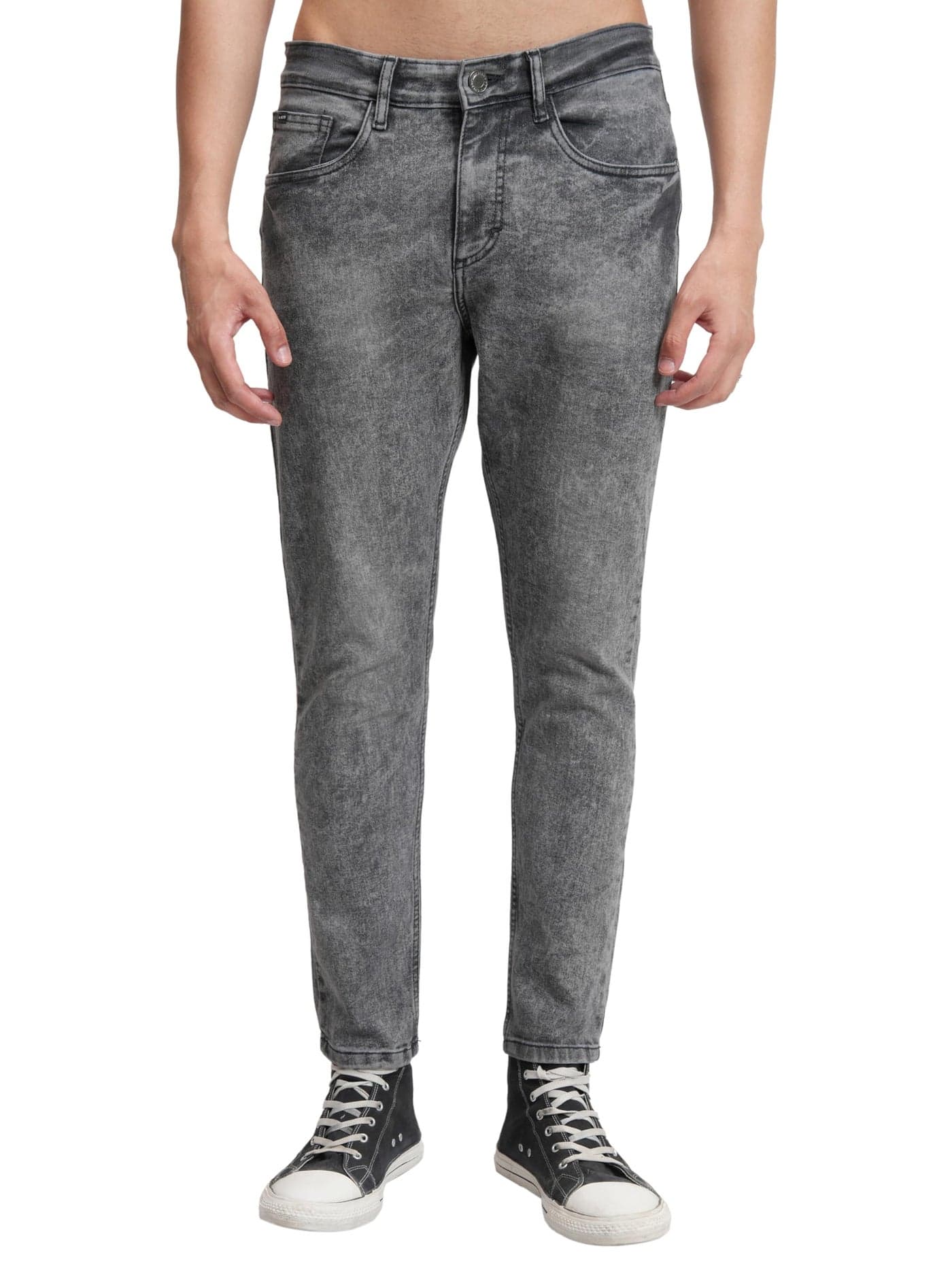 Highlander Men’s Tapered-Fit Mid-Rise Jeans | Clean & Polished Look | Structured Comfort | Everyday Style