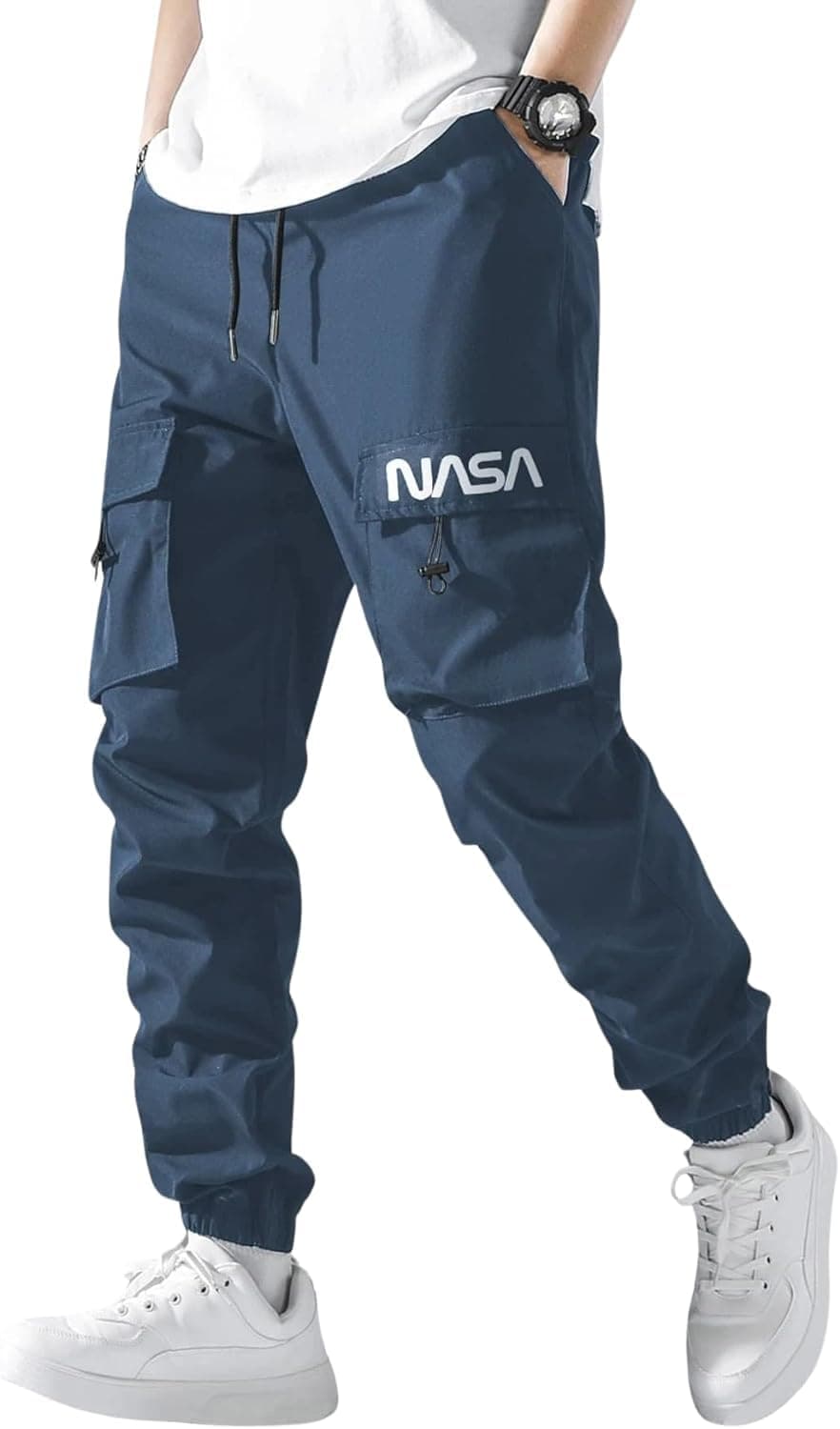 Mehrang Track Pant for Men || Joggers for Men for Running || Gym Sports Lower for Men & Boys Track Pants for Men Multipurpose || Mens Lower Activewear Mid Rise Cargo Pant Navy Blue, Medium