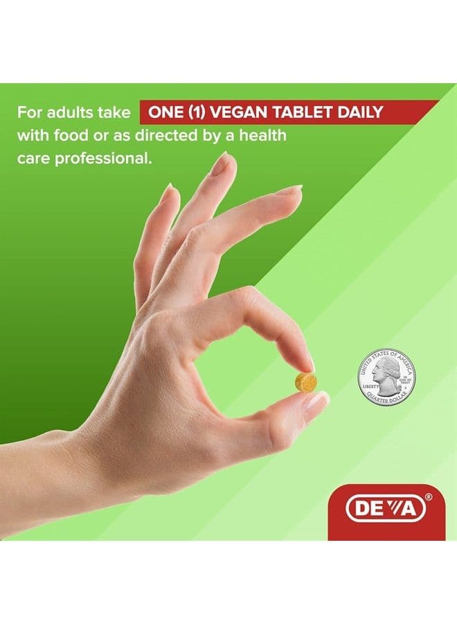 Vegan Multivitamin Mineral Supplement Tiny Tablets Iron Free (Pack of 2)