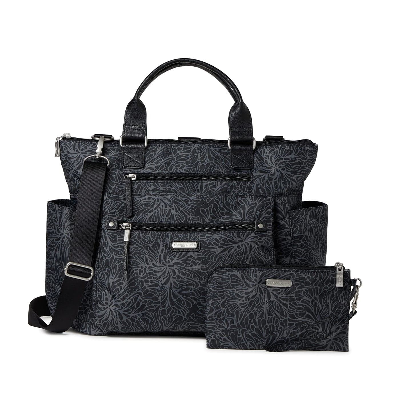 Baggallini 3in1 Convertible Backpack Tote Handbag 15x12 Lightweight Travel Bag w RFID Phone Wristlet