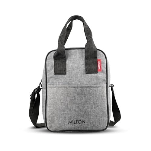 MILTON Mod Lunch Bag I Insulated Tiffin Bag for Office for Men, Women I Eco Friendly, Spacious, Durable I 1.8 L I Grey