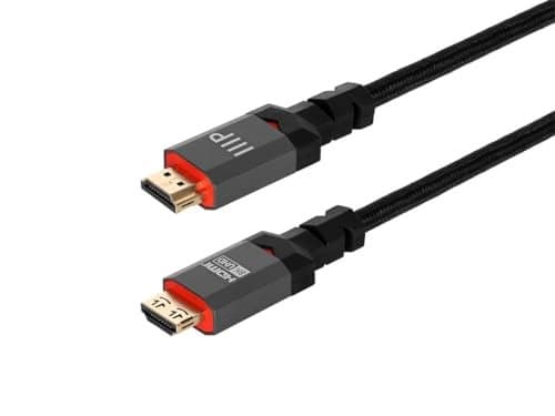 Monoprice 8K Certified Ultra High Speed HDMI Cable 3 Feet Black Braided HDMI 21 8K60Hz 4k120Hz 48Gbps HDR VRR CL3 inWall Rated