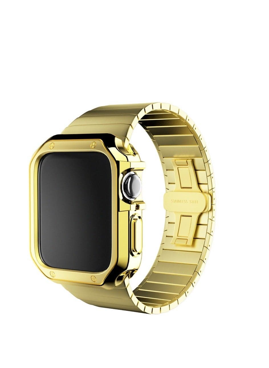 Suitable for Apple Watch Ultra 8/7 generation metal strap with TPU electroplating case set 45mm
