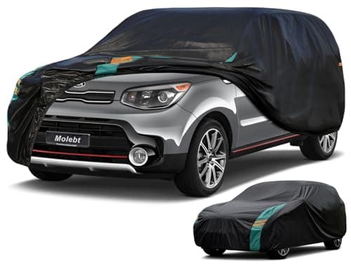 Molebt Compact SUV Car Cover Waterproof All Weather, Universal Fit for Kia Soul, Subaru Crosstrek, Honda HR-V, Nissan Kicks, etc. Rain Winter Sun Protection. (Length: 171"-181")