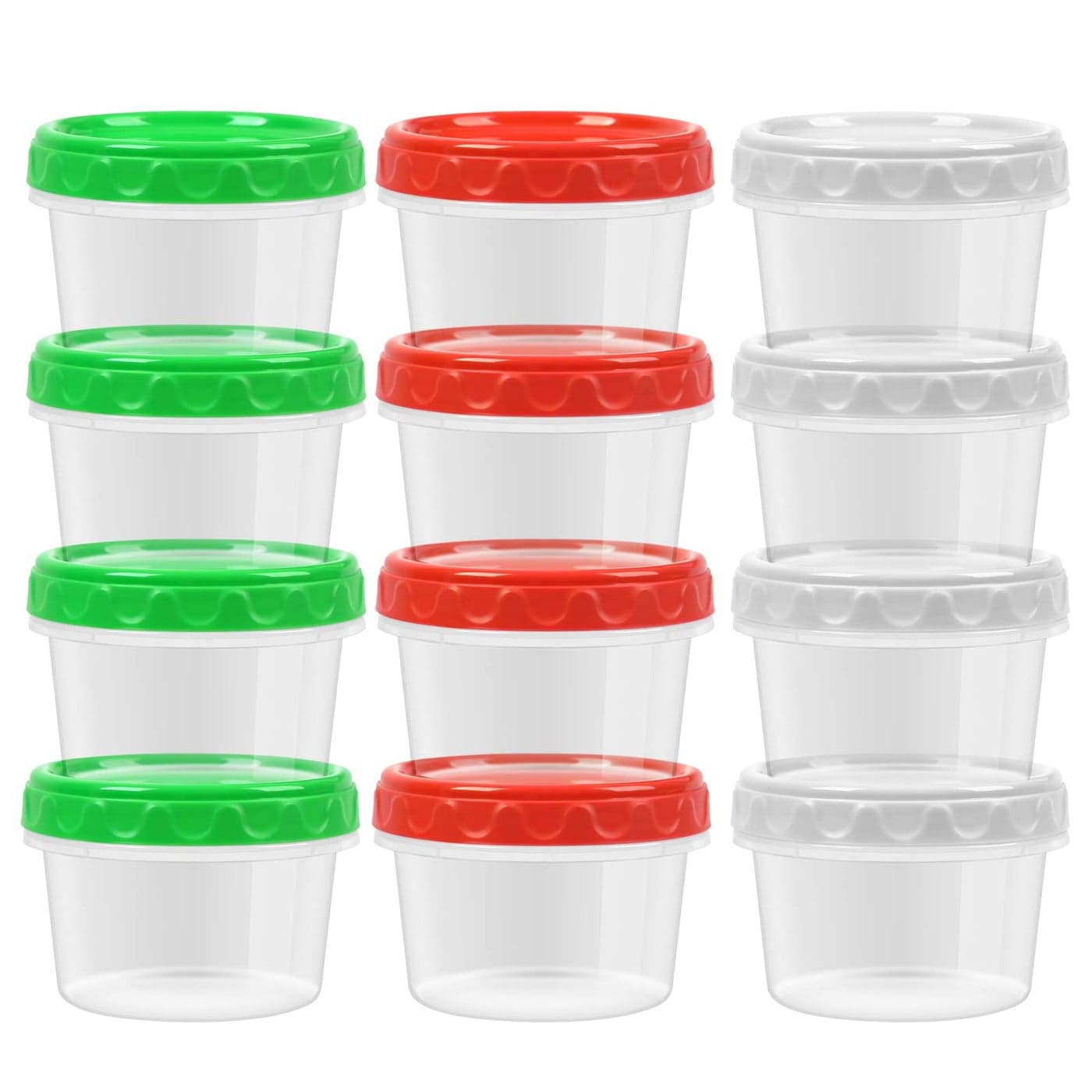EONJOE 8 oz Small Freezer Containers with Lids Stackable Plastic Food Storage Container 1 Cup Meal Prep Bowls Airtight Dishwasher Safe12pack