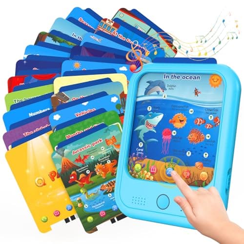 Kids Educational Learning Tablet ToyEducational Tablet Toy to Interactive Learn AlphabetsColorsNumberFoodsJurassic ParkAnimalsLearning Toys for Toddlers 26 Years OldGifts for Boys Girl