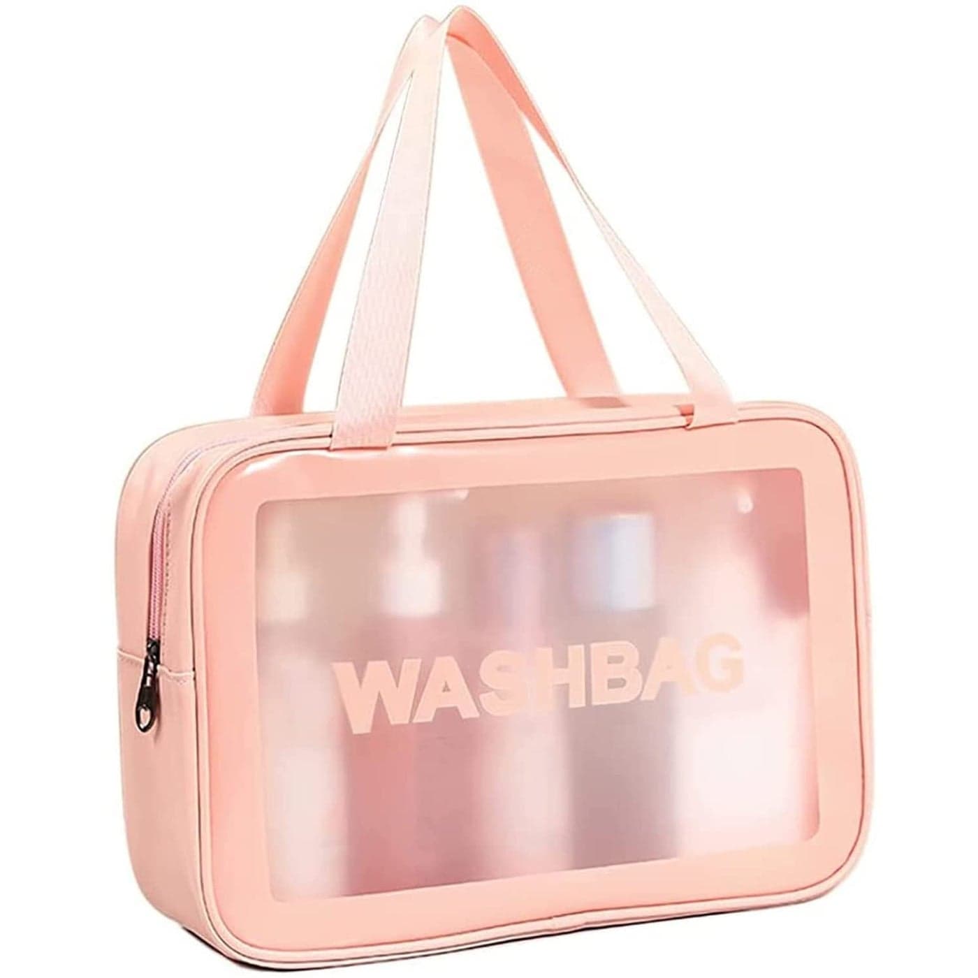 HOMENITY Cosmetic Organizer Bag for Women and Girls for Travel Pink Large Travel Toiletry Kit Multicolor