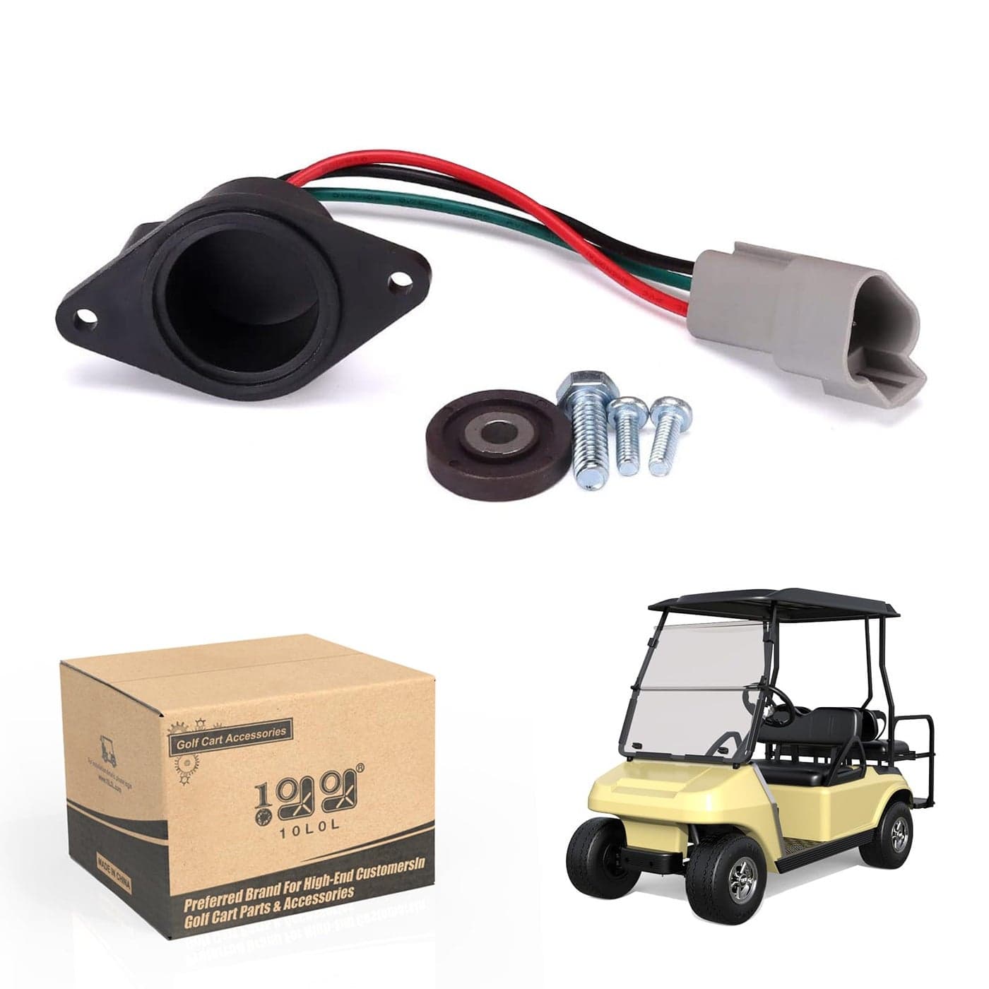 10L0L Golf Cart IQ Speed Sensor Fits Club Car DS and Precedent ADC Electric Golf Cart Motor, Replaces OEM#1027049-01