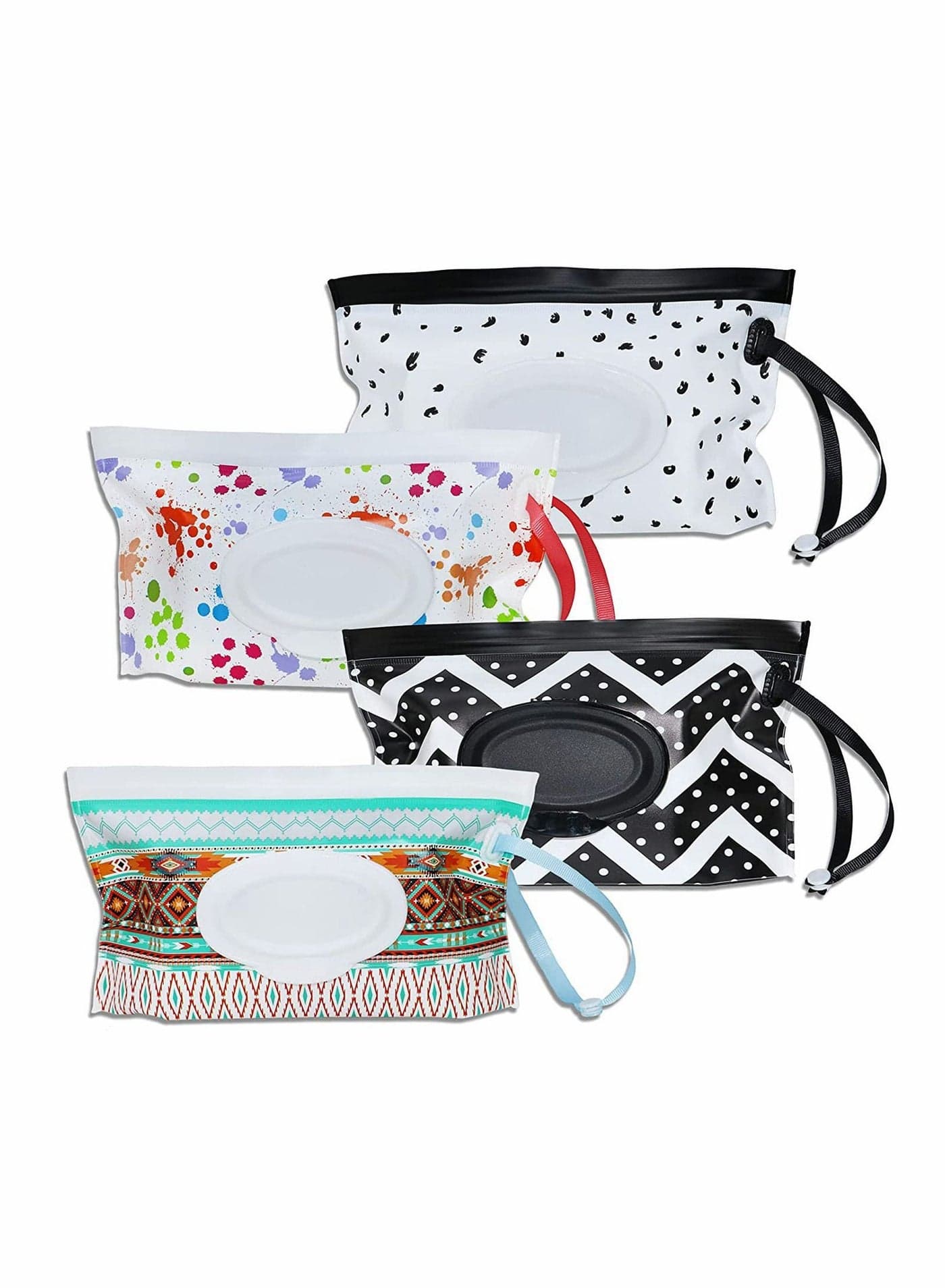 Baby Wipe Dispenser, Reusable Holder Wipes Pouch Container(4 Pack)