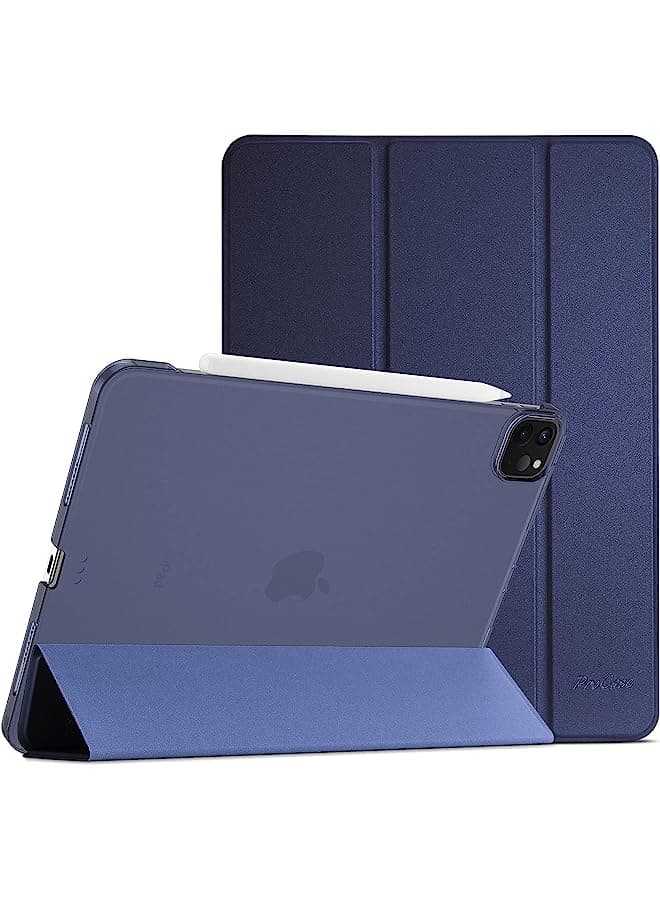 Ipad Pro 11 Inch Case 2022/2021 / 2020/2018, Slim Stand Hard Back Shell Smart Cover For Ipad Pro 11 Inch 4Th Generation 2022 / 3Rd Gen 2021/ 2Nd Gen 2020 / 1St Gen 2018 -Navy