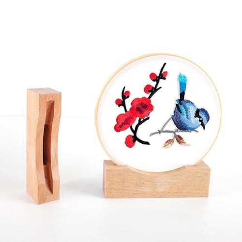 Embroidery Hoop Stand Base 3Pack Embroidery Stand 2 Tier Groove Design Embroidery Display Stand Base Embroidery Hoop Display Cross Stitch Kits Suitable 467IN Frame