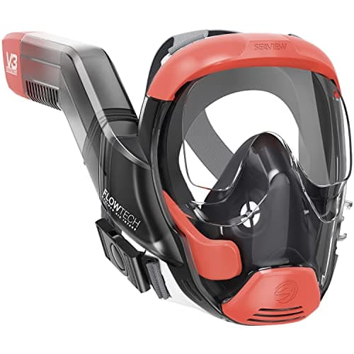 Seaview 180 V3 Full Face Snorkel Mask Adult- The V3 is the Perfect Snorkeling Gear for Adults- Snorkel Mask with 180 Panoramic Viewing and Up to 600% Easier Breathing- Patented Flowtech Air Intake