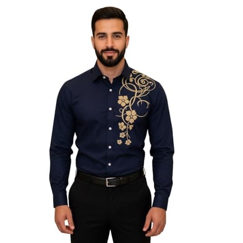 Bellstone Men's Solid Lustre Cotton Regular Fit Full Sleeve Collared Neck Casual Shirt for Men Stylish Latest | Lightweight Breathable Fabric |Stylish Solid Shirt for Office & Everyday Wear
