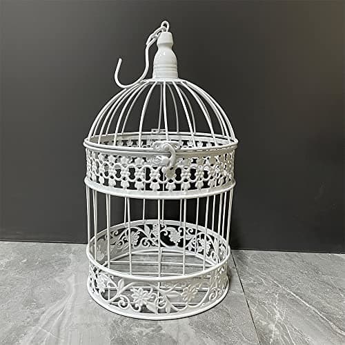 Iron Bird Cage for Wedding Decor and Flower Cage Decor Perfect Props for Hanging Flower Frames Indoor and Outdoor Decoration at Wedding Parties White