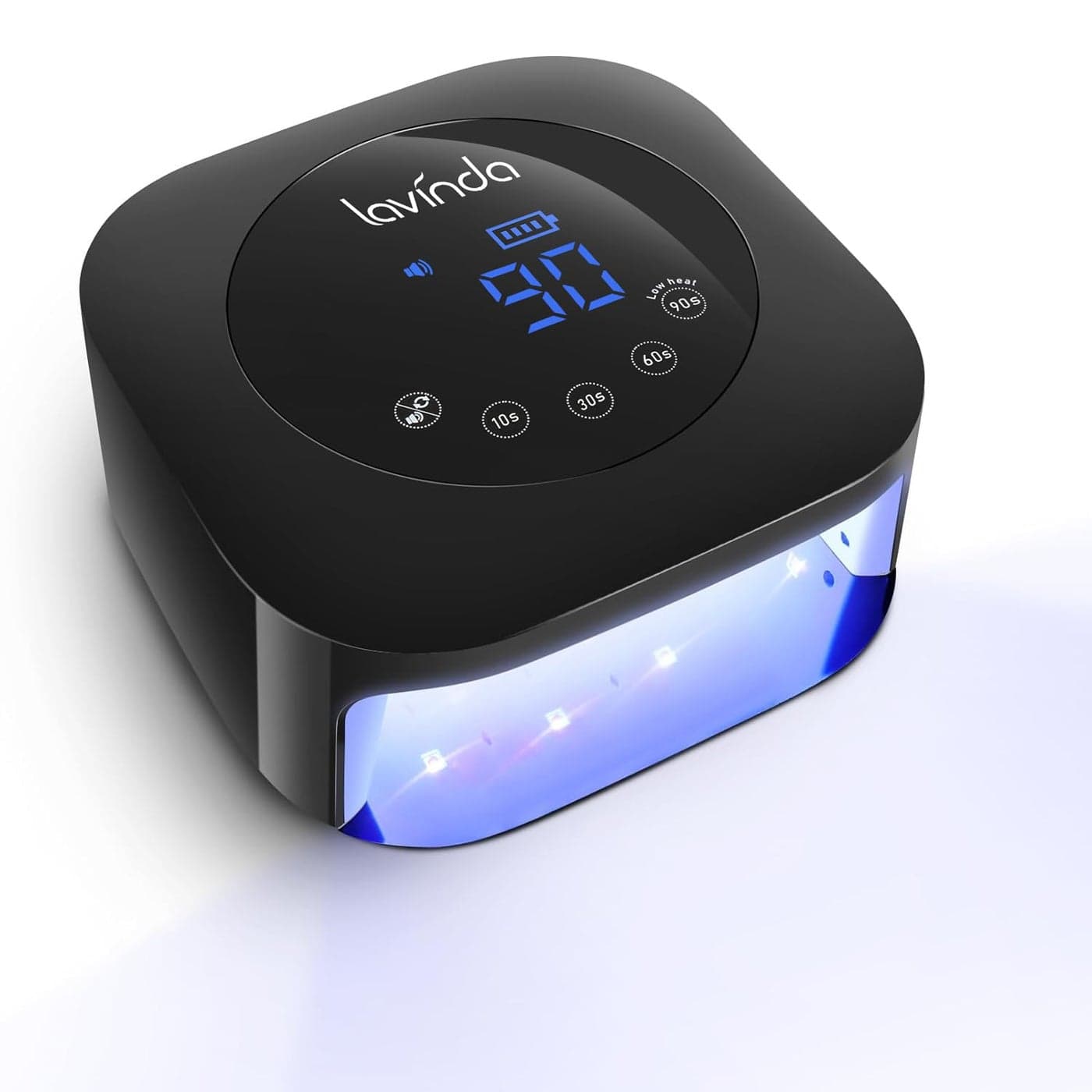 UV Light for Nails Lavinda UV Nail Lamp 54W Rechargeable Nail Dryer Gel Polish Light with Large Touch Display Professional Fast Curing Lamp with 4 Timer Setting Auto Sensor for Salon Home