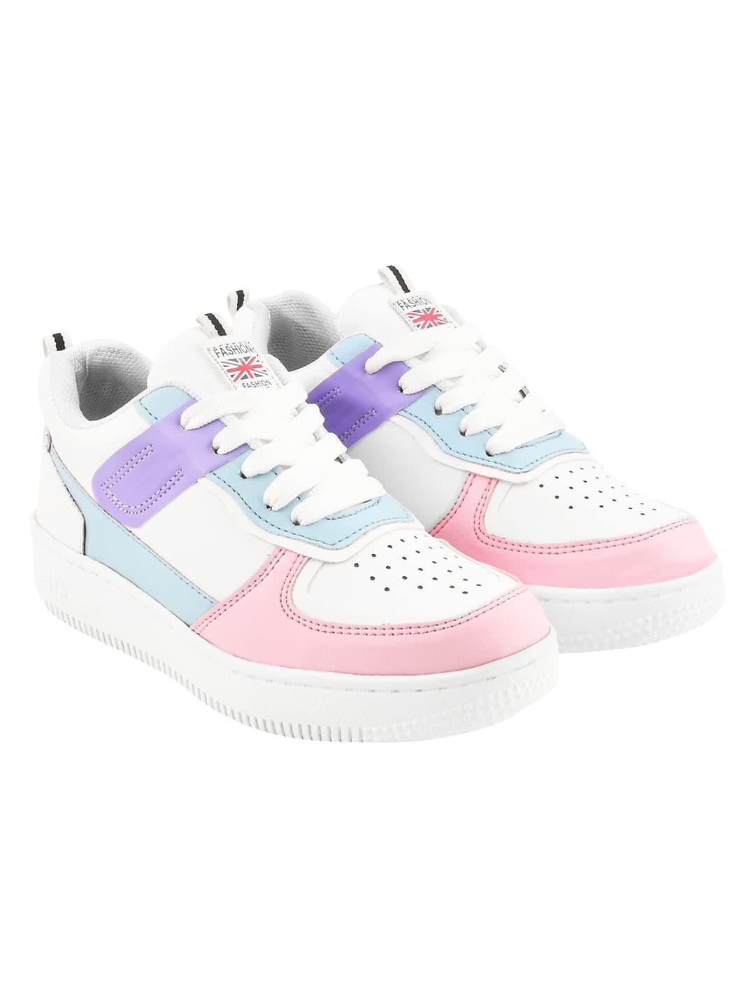 Shoetopia Girls Polo Pink Sneaker - 3 UK (Girls-Polo-Pink)