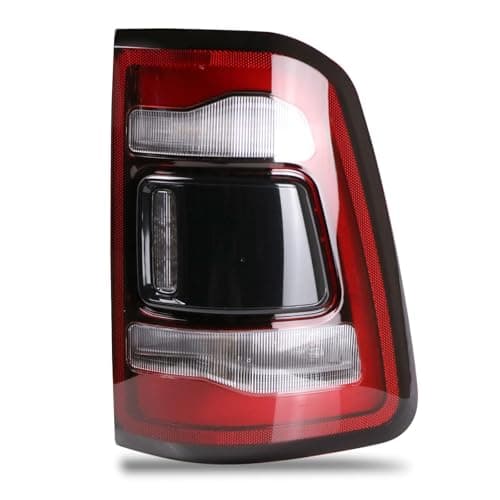 Lathsy LED Tail Light Black Cover w/o Blind Spot Compatible With 2019-2023 Dodge Ram 1500 Right Passenger Side Replace 55112992AD