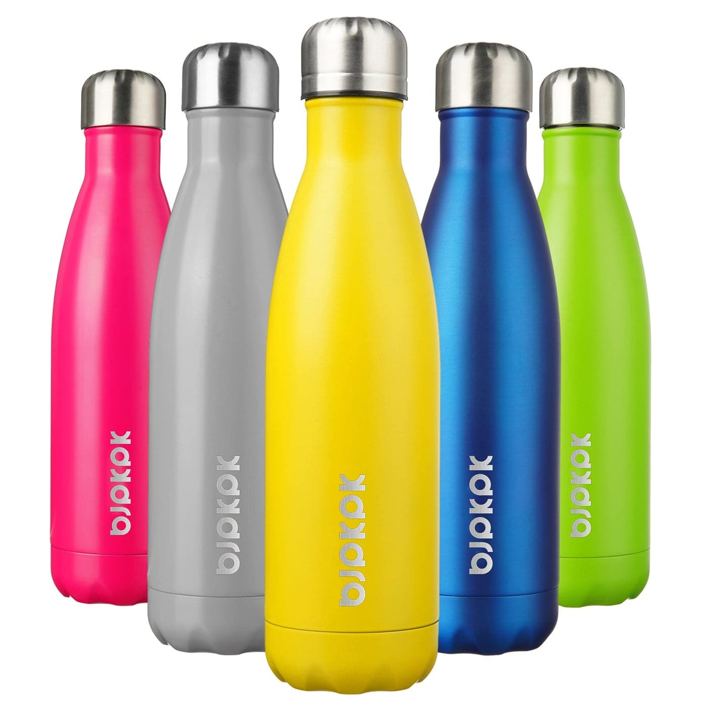 BJPKPK 17oz Insulated Stainless Steel Water BottlesSports Water Bottles Keep Cold for 24 Hours and Hot for 12 HoursBPA Free for TravelGoldenrod