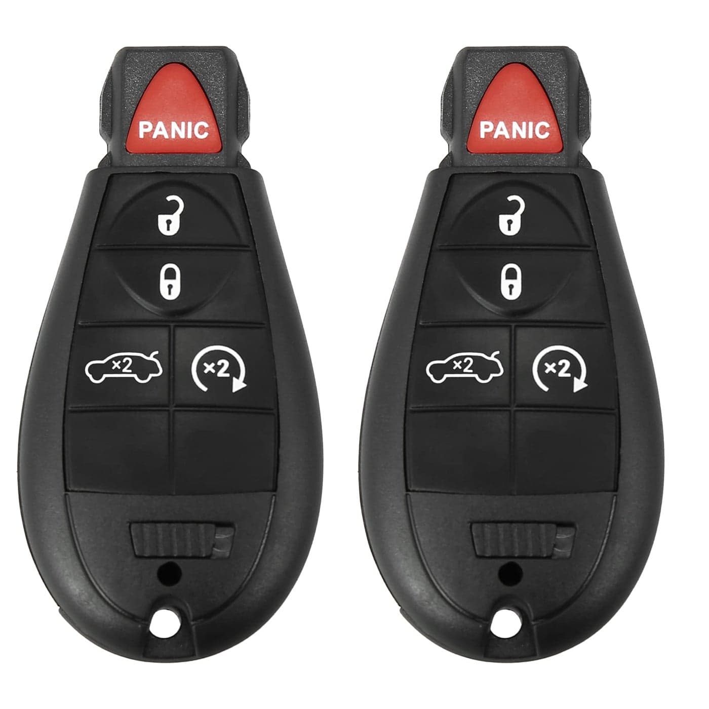 X AUTOHAUX 2pcs 433Mhz M3N5WY783X Replacement Keyless Entry Remote Car Key Fob for Dodge Charger 20082010 for Dodge Challenger 20082014 5 Buttons with Door Key IYZC01C