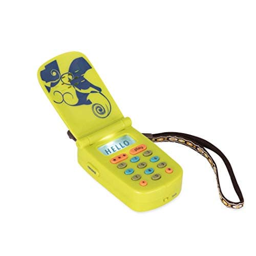 B. toys – Hellophone Lime – Interactive Pretend Toy Cellphone for Kids with Lights, Sounds, Tunes, Message Recording Function – Fun-Filled Educational Entertainment – 10+ Months