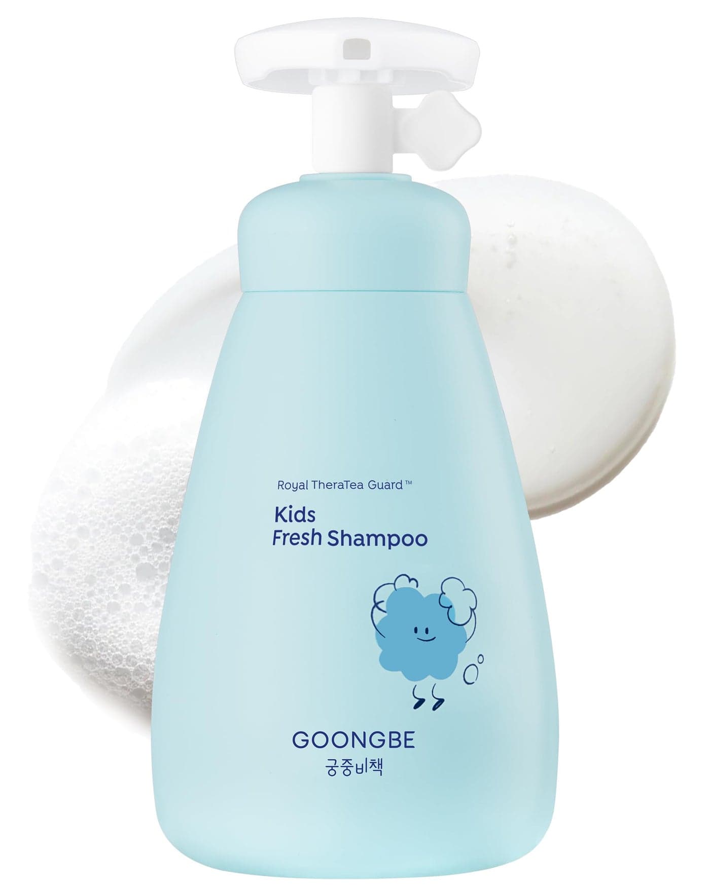 GOONGBE Kids' Fresh Shampoo - Korean Kids Scalp Purifying Shampoo - Gentle Deep Cleansing for Oily, Smelly Scalps - Low pH & Silicone-Free Formula - Allergen Free Scent, 10.1 fl.oz.