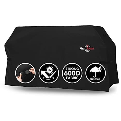 GrillTough Heavy Duty Griddle Cover for Outdoor Griddle, Fits 28 Inch Griddle – Waterproof, Weather Resistant, UV & Fade Resistant with Adjustable Straps – Flat Grill Cover, Black