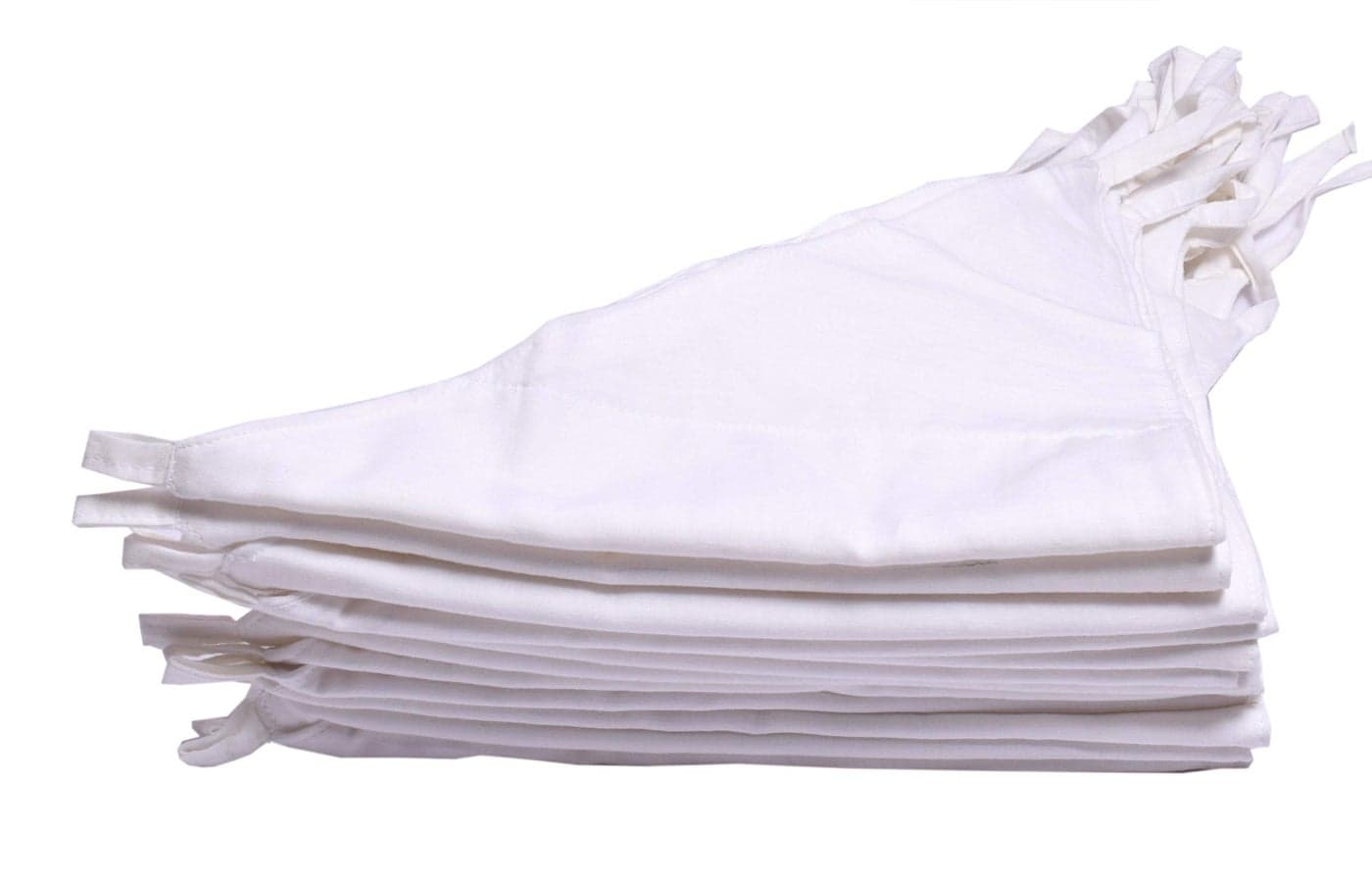 MK HANDICRAFT SET OF 12PIECES SOFT AND PURE COTTON TRIANGLE NAPPIES (WHITE, XS)