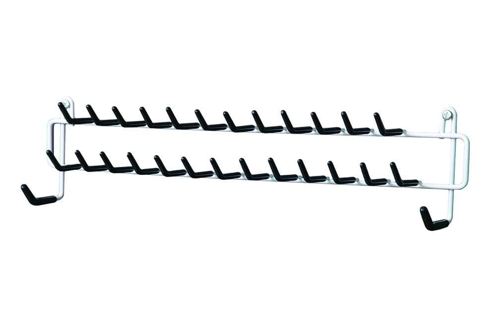ClosetMaid Epoxy coated steel 8051 Tie and Belt Rack White 35