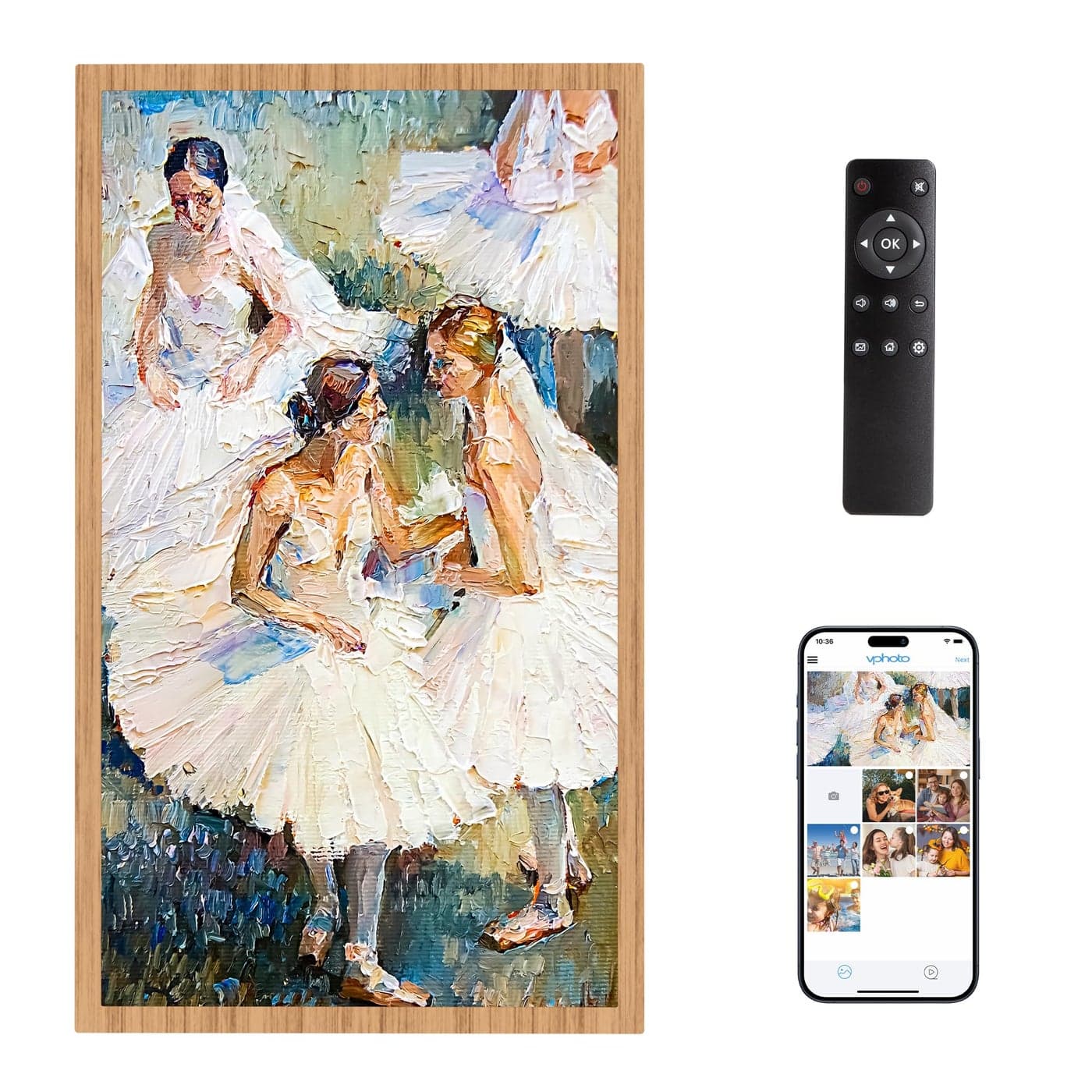 Dragon Touch Large Digital Picture Frame 215 inch Screen WiFi Digital Photo Frame Display 32GB Storage AutoRotate Share Photos via App Email Cloud Classic 21Not Touchscreen