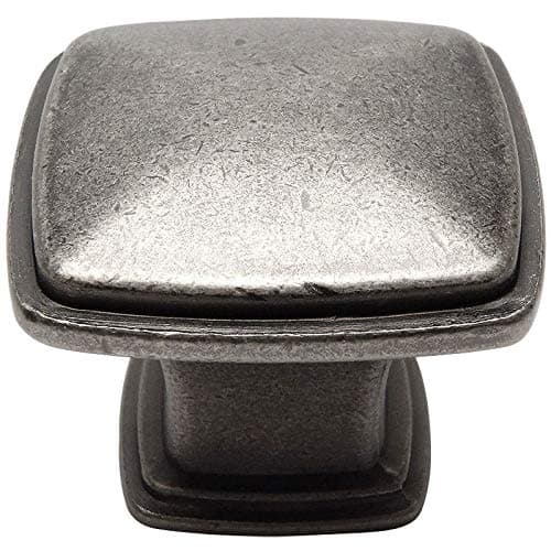 Cosmas 10 Pack 4391WN Weathered Nickel Modern Cabinet Hardware Knob 114 Inch Square