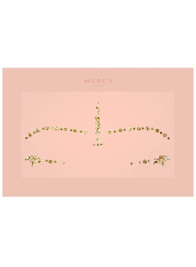 Gwen Gold Bindis ✮ MERCY LONDON Crystal Indian Bindi Face Jewels Gold Silver