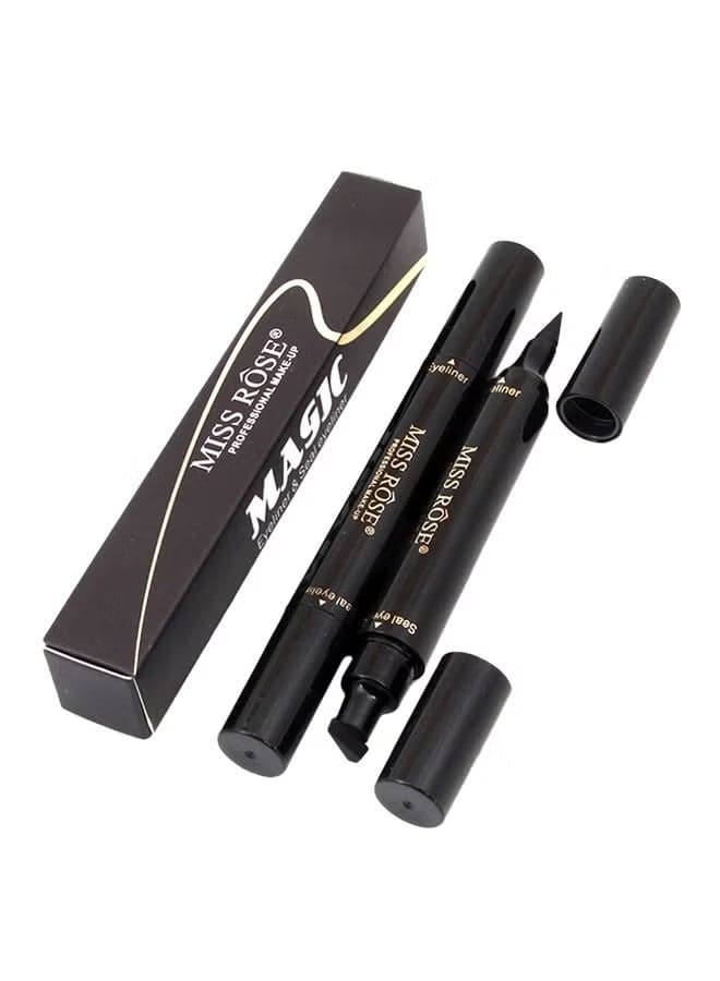 Longlasting Waterproof Quick-Dry Stamp Eyeliner Pen Black